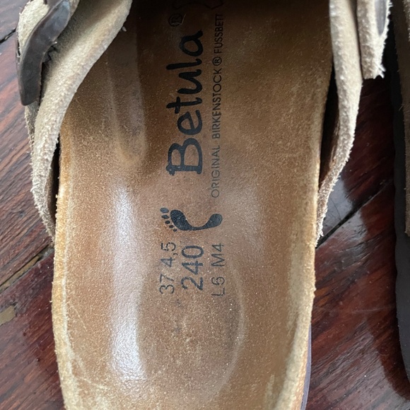 Birkenstock Betula Boston Clogs in Taupe size 37 - Picture 2 of 3